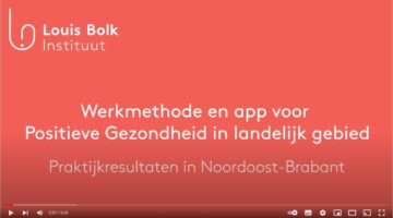 Filmpje: werkinstrument positieve gezondheid in landelijk gebied